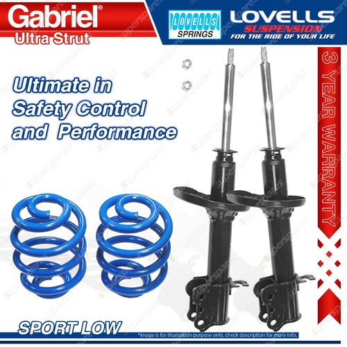 2 Rear Sport Low Gabriel Ultra Shocks + Lovells Springs for Ford Probe ST SU SV