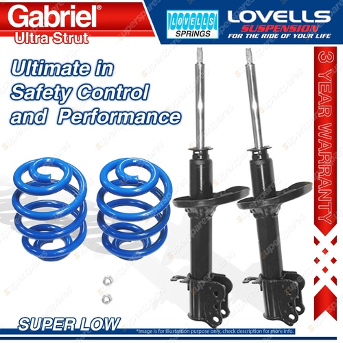 Rear Super Low Gabriel Ultra Shocks Lovells Springs for Mazda 626 GE 4 Cyl GE V6