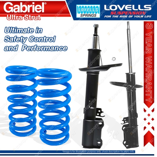 Rear Gabriel Ultra Strut Shocks + Lovells Springs for Holden Apollo JM JP Wagon