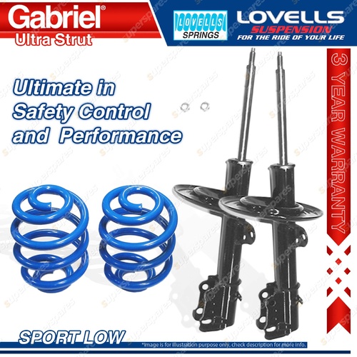 Front Sport Low Gabriel Ultra Shocks Lovells Springs for Chrysler Voyager GS SE