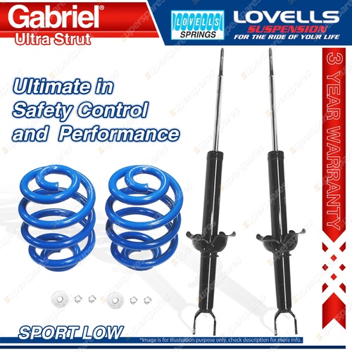 Rear Sport Low Gabriel Ultra Strut Shocks + Lovells Springs for Honda Accord CD