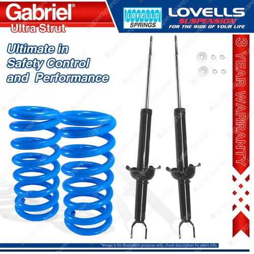 2 Rear HD STD Gabriel Ultra Strut Shocks + Lovells Springs for Honda Accord CD