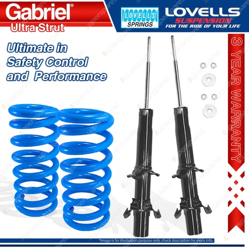 Front Gabriel Ultra Strut Shocks + Lovells Springs for Honda Prelude BA8 BB1 BB2