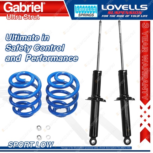 Rear Sport Low Gabriel Ultra Strut Shocks Lovells Springs for Toyota Paseo EL44