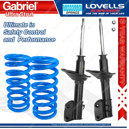 2 Front Gabriel Ultra Strut Shocks + Lovells Springs for Subaru Impreza GC8 GF8