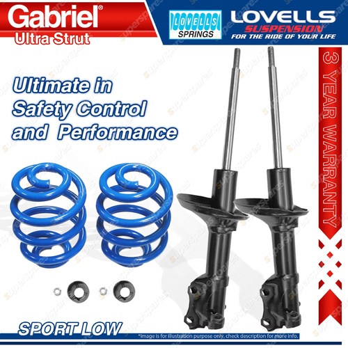 Front Sport Low Gabriel Ultra Shocks Lovells Springs for Seat Ibiza CLX 20mm rod