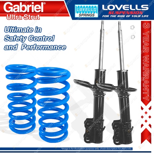 Front Gabriel fixed Ultra Strut Shocks + Lovells Spring for Toyota Vienta VDV10