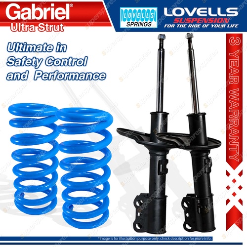 Front Gabriel Ultra Strut Shocks + Lovells Springs for Toyota Avalon MCX10 I II