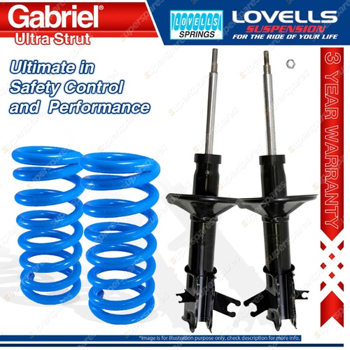 Front Gabriel Ultra Strut Shocks Lovells Springs for Mitsubishi Lancer Mirage CE