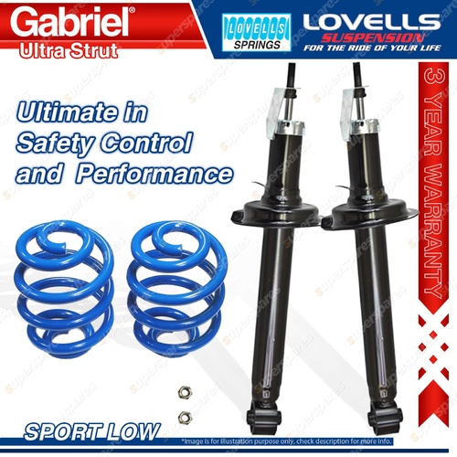 Rear Sport Low Gabriel Ultra Strut Shocks Lovells Springs for Lexus LS400 UCF10R