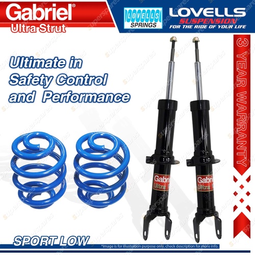 Front Sport Low Gabriel Ultra Shocks Lovells Springs for Ford Falcon BA BF 02-07