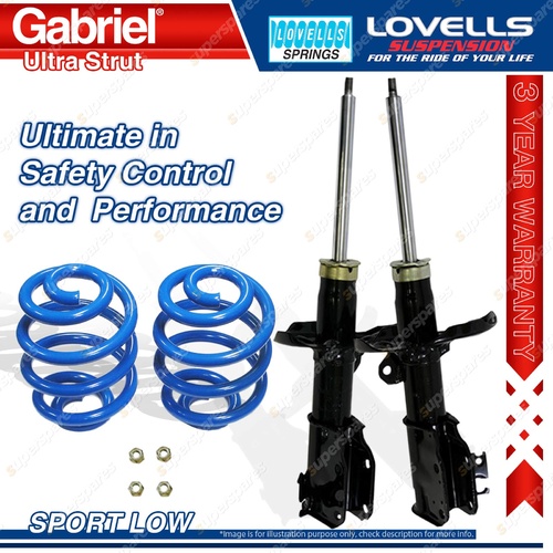 Front Sport Low Gabriel Shocks Coil Springs for Mazda 323 BJ sway bar mount 34mm