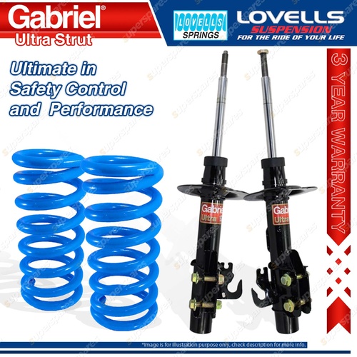 2 Front STD Gabriel Ultra Strut Shocks + Lovells Springs for Holden Statesman WM