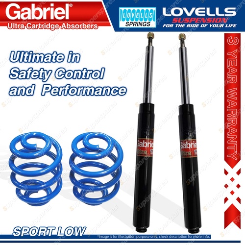 Front Sport Low Gabriel Cartridge Shocks Lovells Springs for Holden ASTRA TR GSi