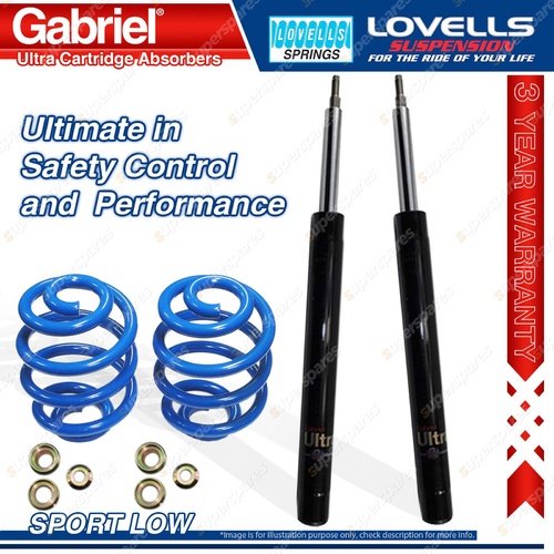 Front Sport Low Gabriel Ultra Shocks Lovells Springs for Mitsubishi Sigma GE GH