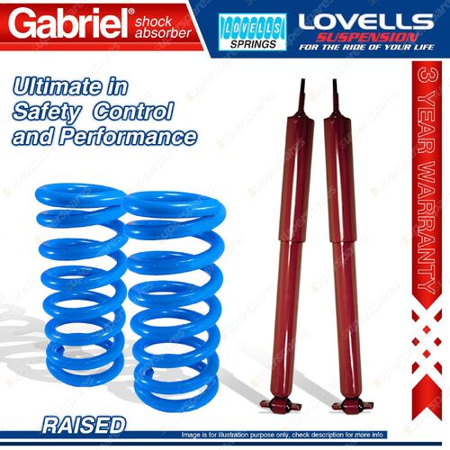 Front Raised HD Gabriel Guardian Shocks + Lovells Springs for Jeep Wrangler TJ