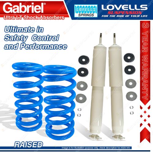 Front Raised HD Gabriel Ultra LT Shocks + Lovells Springs for Jeep Wrangler TJ