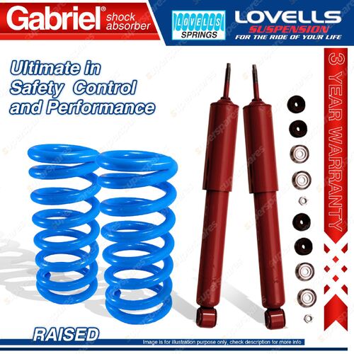 Front Raised Gabriel Guardian Shocks Lovells Springs for Holden Rodeo RA 03-08