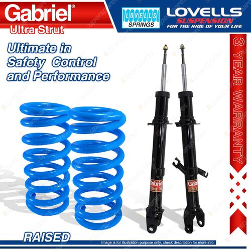 Front Raised Gabriel Ultra Strut Shocks Lovells Spring for Ford Territory SY RWD