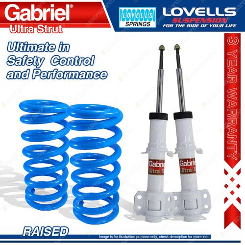 Front Raised Gabriel Ultra Strut Shocks + Lovells Springs for Ford Territory SZ