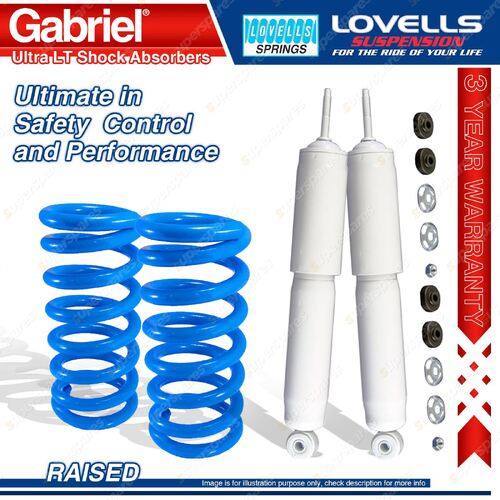 Front Raised Gabriel Ultra LT Shocks + Lovells Springs for Holden Rodeo RA 03-08