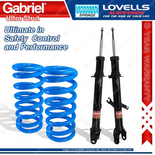 Front STD Gabriel Ultra Strut Shocks + Lovells Springs for Ford Territory SY RWD