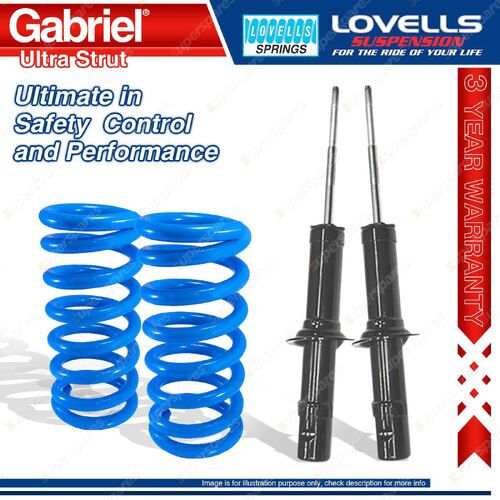 Front STD Gabriel Ultra Strut Shocks+Lovells Springs for Honda Prelude AB 83-87