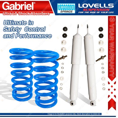 Front STD Gabriel Ultra LT Shocks + Lovells Springs for Ford Bronco 4WD 81-87