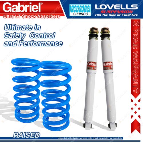 Rear Raised HD Gabriel Ultra LT Shocks + Lovells Springs for Nissan Patrol Y62