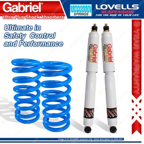 Rear Raised Gabriel Ultra Plus Shocks + Lovells Springs for Nissan Patrol Y62