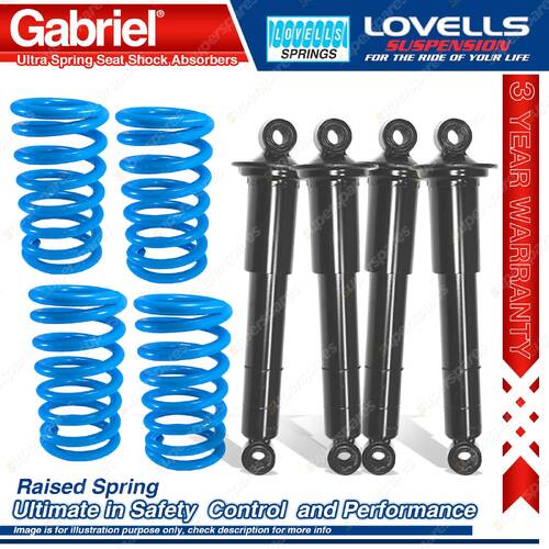 Rear Raised Gabriel Ultra Spring Seat Shocks + Springs for Jaguar XJ XJS XJSC