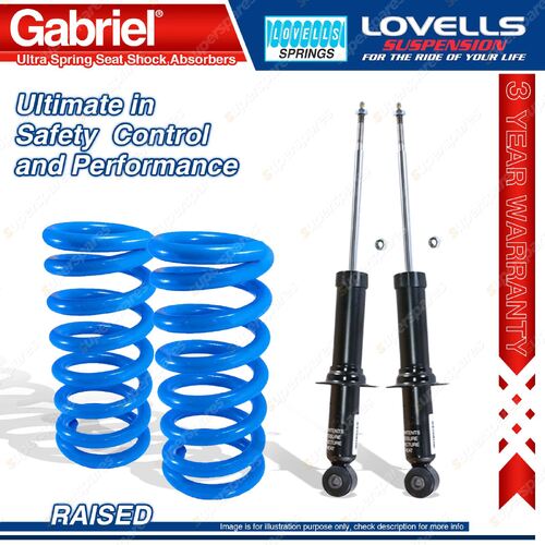 Rear Raised Gabriel Ultra Spring Seat Shocks+Lovells Springs for Jeep Patriot MK