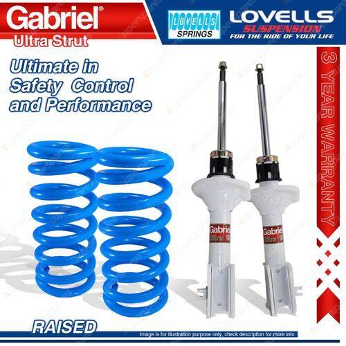 Rear Raised Gabriel Ultra Strut Shocks + Springs for Land Rover Freelander LN