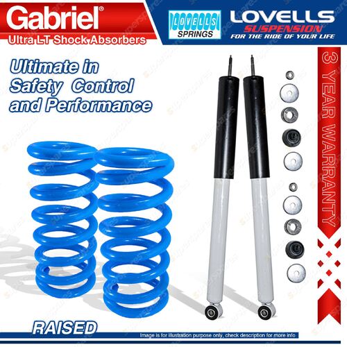 Rear Raised Gabriel Ultra LT Shocks + Lovells Spring for Ford Escape BA ZA 01-04