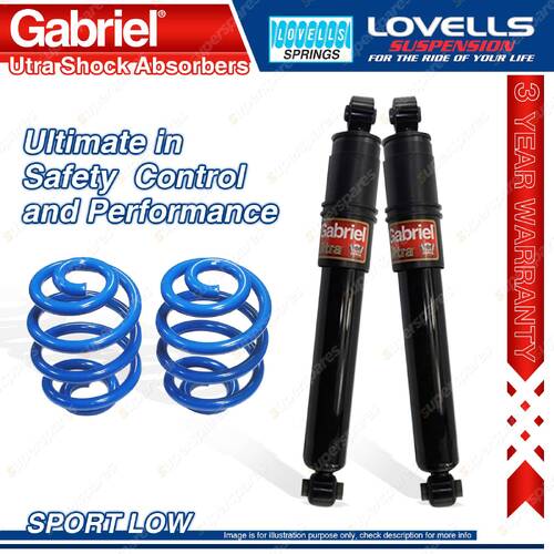 Rear Sport Low Gabriel Ultra Shocks + Lovells Springs for Ford Falcon FG Sedan