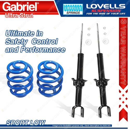 Rear Sport Low Gabriel Ultra Strut Shocks+Lovells Springs for Honda Integra DA9