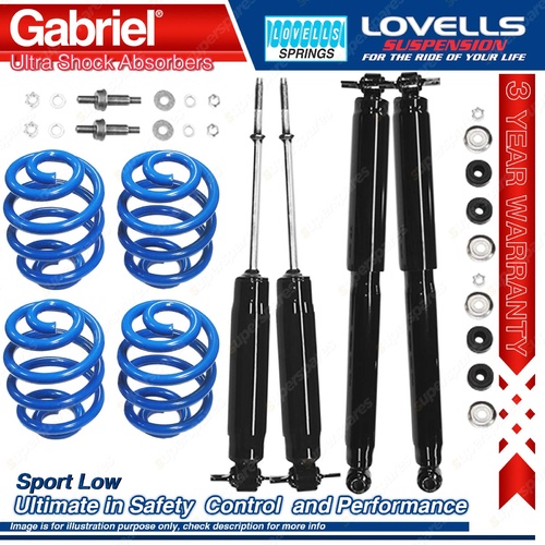 Front Rear Sport Low Gabriel Ultra Shocks + Coil Springs for Chevrolet Impala