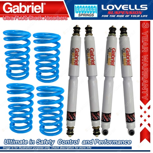 F + R Gabriel Ultra PLUS Shocks + Coil Springs for Landcruiser FJ HDJ 80 81