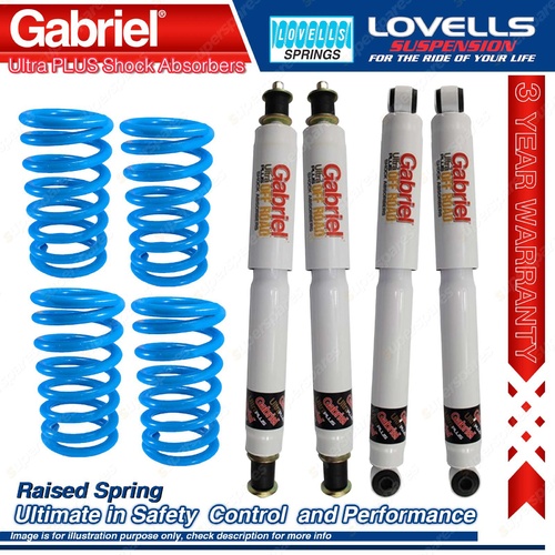 F+R Raised HD Gabriel Ultra PLUS Shocks Springs for Nissan Patrol GQ Y60 GU Y61