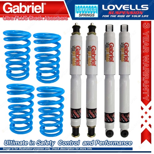 Front Rear Gabriel Ultra PLUS Shocks + Coil Springs for Nissan Patrol GQ Y60