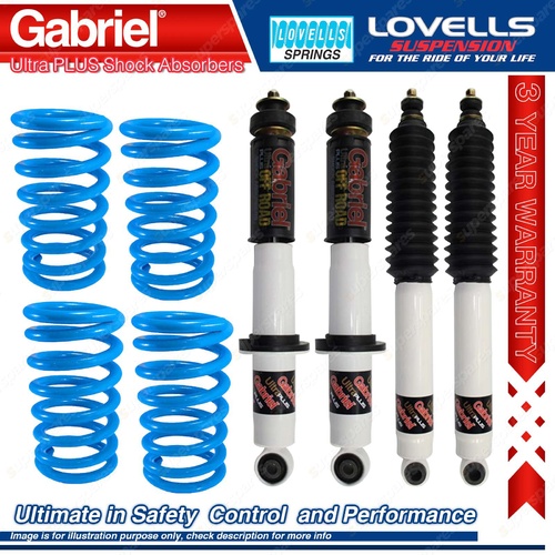 Front Rear Gabriel Ultra 40mm Shocks Coil Springs for Toyota Prado RZJ VZJ95