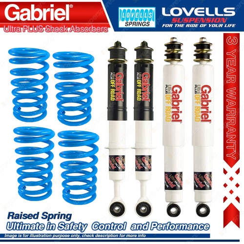 F+R Raised HD Gabriel Ultra PLUS Shocks + Coil Springs for Landcruiser VDJ200