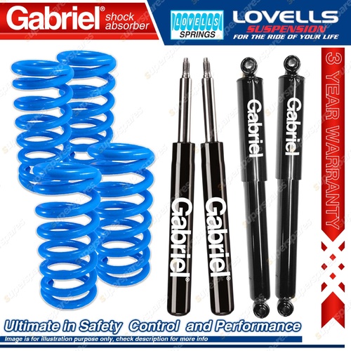 F+R Super Low Gabriel Ultra Shocks + Coil Springs for Holden Commodore VK 8 Cyl