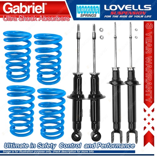 Front Rear HD STD Gabriel Ultra Shocks + Coil Springs for Nissan 300ZX Z32