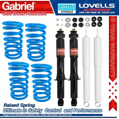 F + R Raised Gabriel Ultra Shocks + Coil Springs for Toyota Prado RZJ VZJ 95