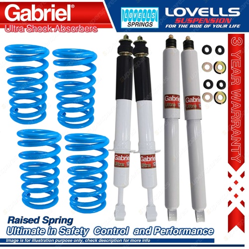 F+R Raised HD Gabriel Ultra Shocks + Springs for Prado GRJ KZJ KDJ RZJ120 LWB V6