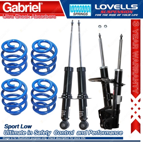 Front Rear Sport Low Gabriel Ultra Shocks + Coil Springs for Dodge Caliber PM