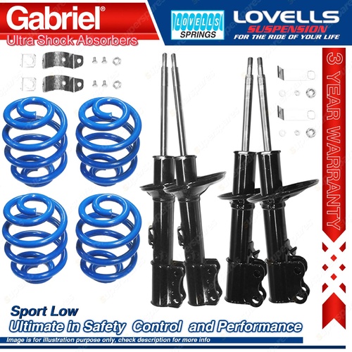 F + R Sport Low Gabriel Ultra Shocks Coil Springs for Corolla AE90 92 93 94 95