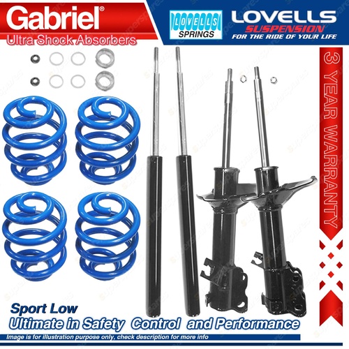 Front Rear Sport Low Gabriel Ultra Shocks Coil Springs for Nissan Maxima J30