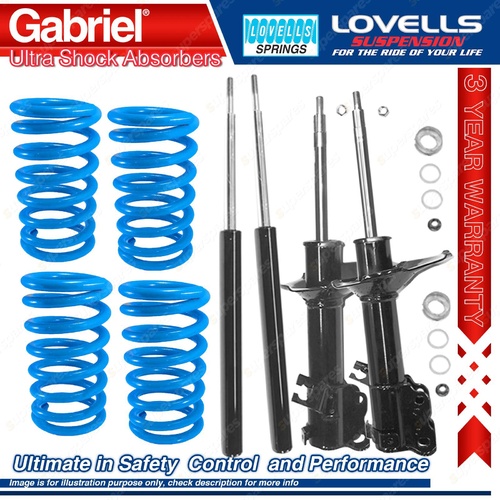 Front Rear HD STD Gabriel Ultra Shocks + Coil Springs for Nissan Maxima J30